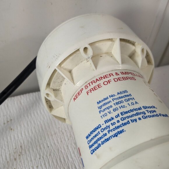 Rule 1800 Sump Utility Pump Automatic A53S Pumps 1800 GPH 110 V 60 HZ 1.0A READ - Picture 7 of 11